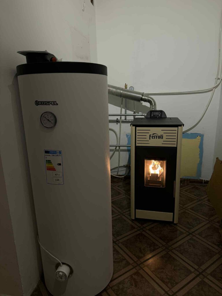 Montaż kotła na pellet ferroli Lubin